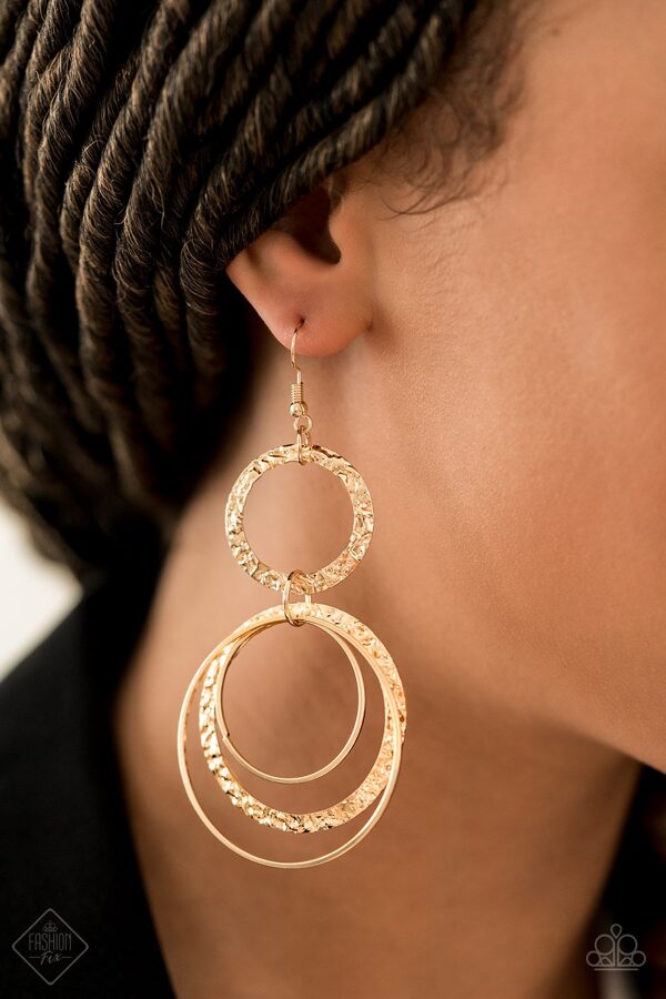 Eclipsed Edge Earring - Gold