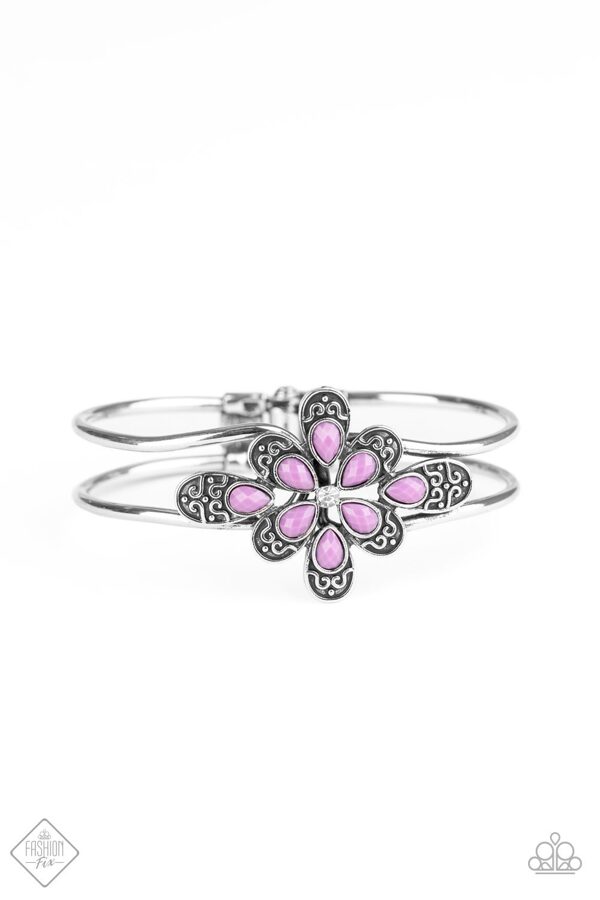 Go With The Florals Bracelet - Purple