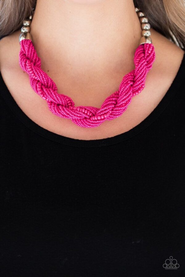 Savannah Surfing Necklace - Pink