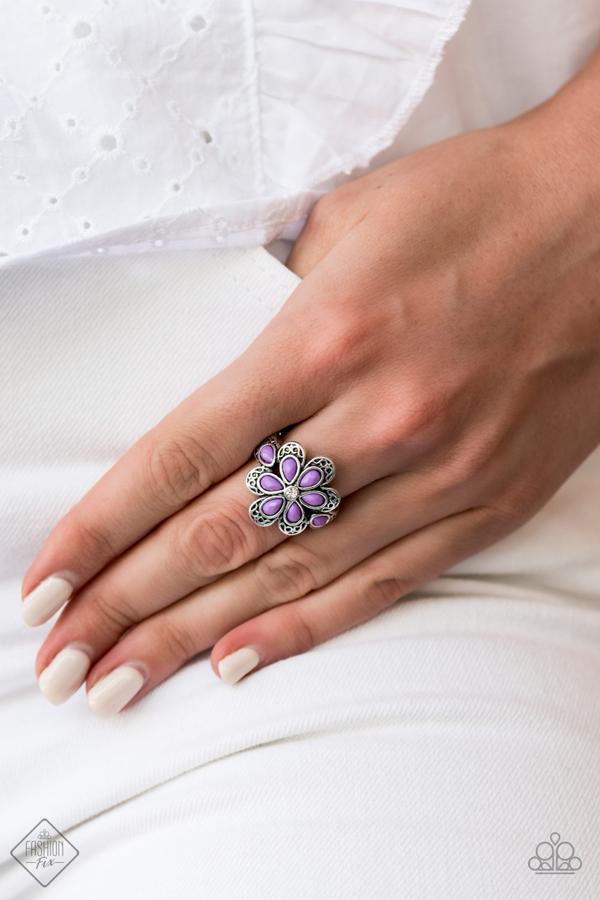 Fruity Florals Ring - Purple 