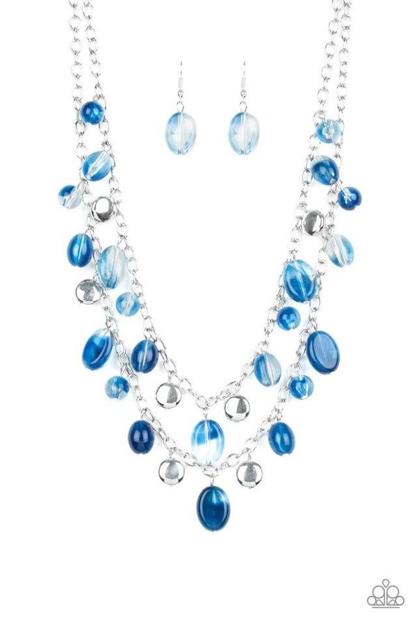 Silver Necklace- Blue