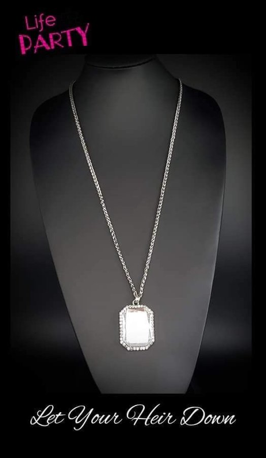 Silver  Necklace White   - Life of the party - Oct 2019