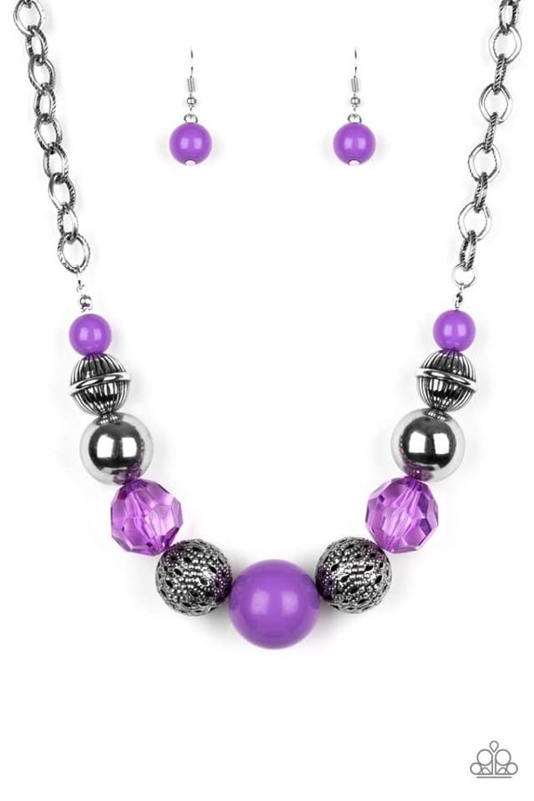 Necklace -   Purple