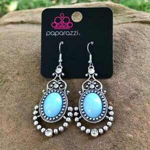 Cameo and Juliet Earrings - Blue