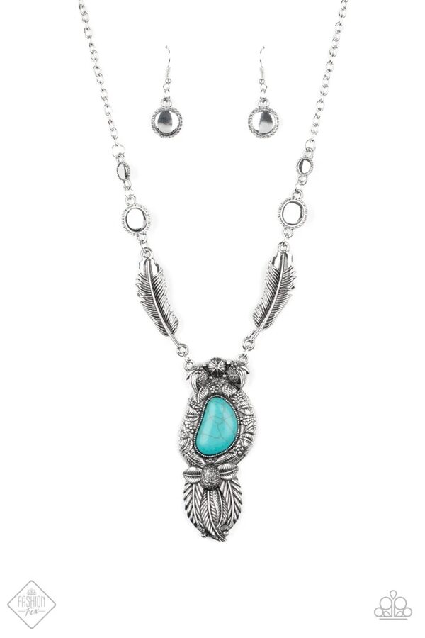 Ruler Of The Road Necklace Set - Turquoise /Blue