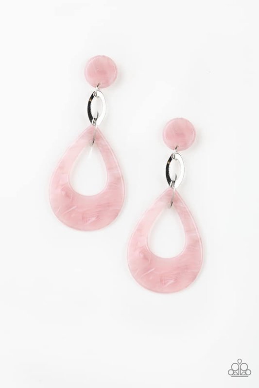 Pink Acrylic Earrings