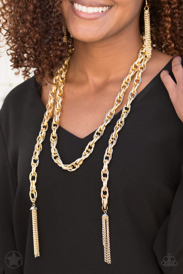 Scarfed For Attention Necklace - Gold