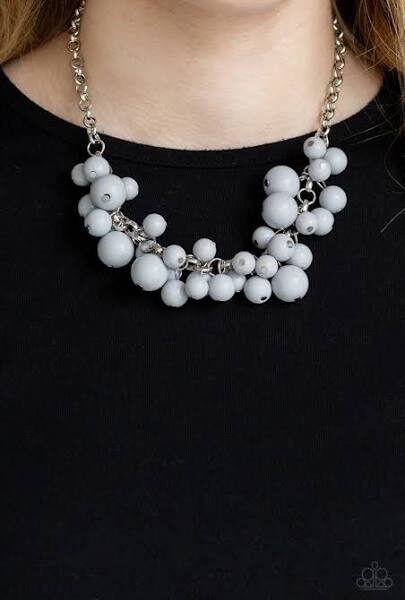 Walk This Broadway Necklace Set - Gray