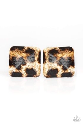 Leopard Print Clip-on Earrings